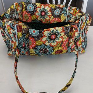 WEEKEND SALE Vera Bradley large duffel travel bag Flower Shower
